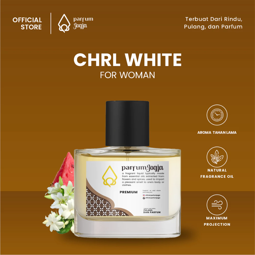 Parfum Jogja Malioboro - CHRL WHITE - Premium - EDP - Aroma Vintage & Fresh - Parfum Jogja