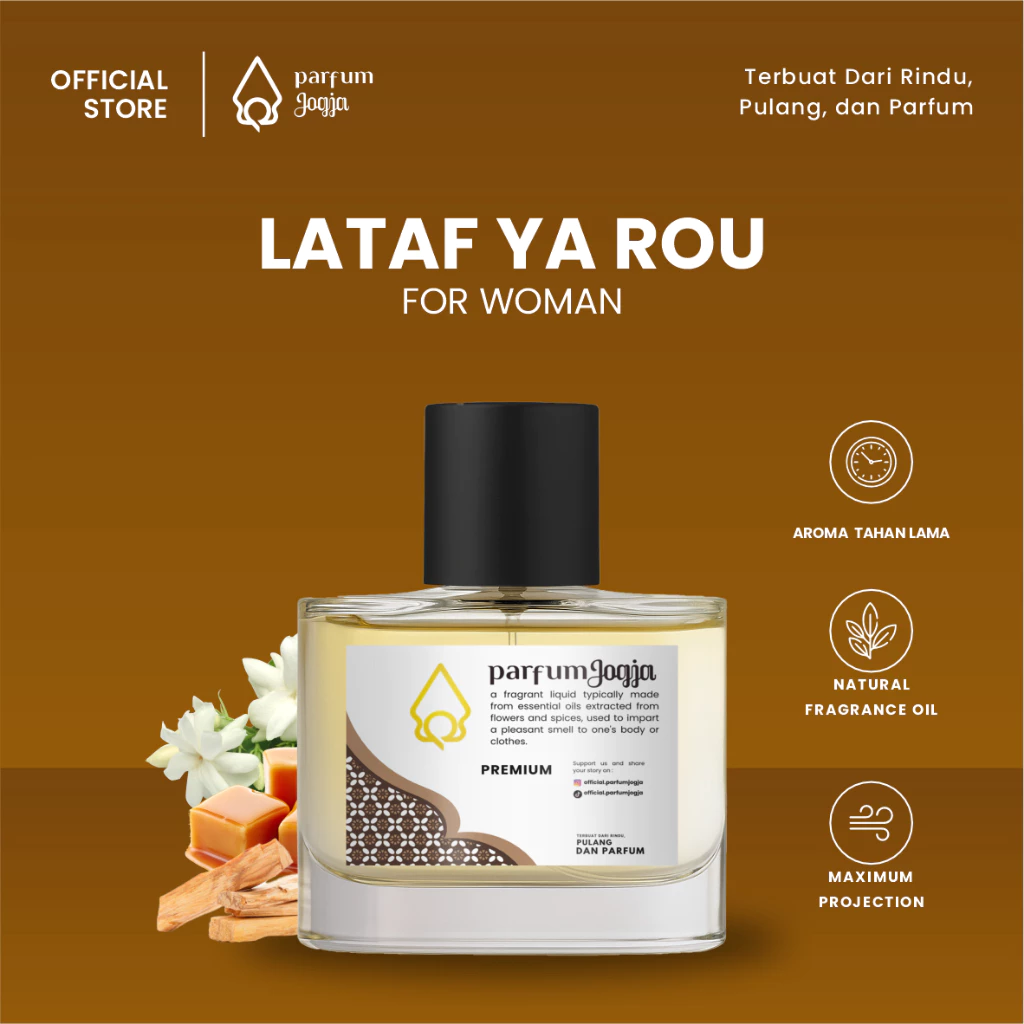 Prafum Jogja Malioboro - LATAF YA ROU - Premium- Aroma Eksklusif & Tahan Lama - Parfum Jogja