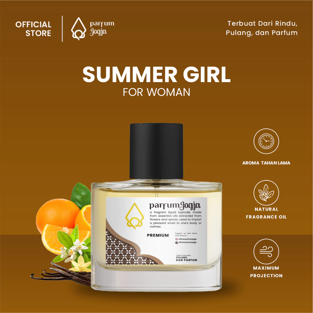 Parfum Jogja Malioboro - SUMMER GIRL - Premium - EDP - Citrus & Floral - Parfum Jogja