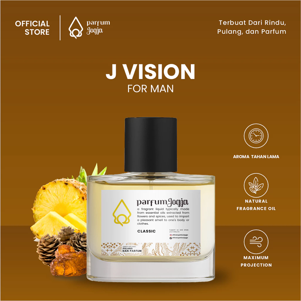 Parfum Jogja Malioboro - J VISION - Classic - EDP - Aroma Lembut & Luxury - Parfum Jogja